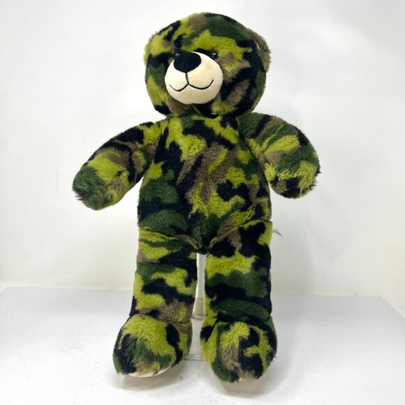 Retired Green Army Military Camo 2010 Build a Bear BABW Camouflage - Picture 1 of 9